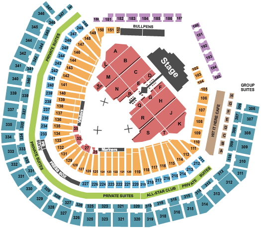 T-Mobile Park Fuerza Regida Seating Chart